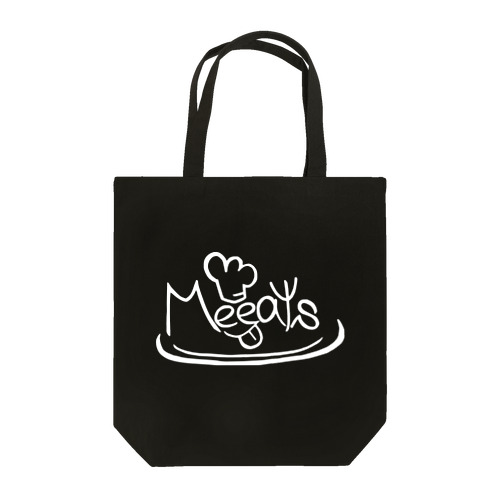 Meeats白ロゴトート Tote Bag