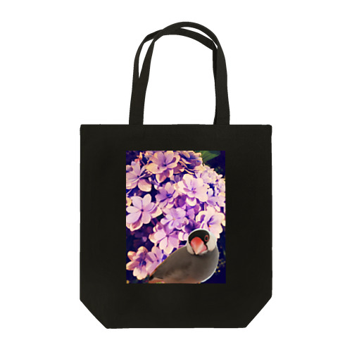 ノスタルジーな紫陽花と文鳥さん Tote Bag