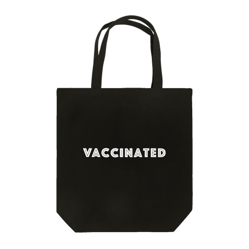 ワクチン接種済 VACCINATED　- white ver. 01 - トートバッグ