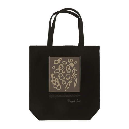 ワモン アザラシ 柄 ブラウン Ringed seal pattern Brown Tote Bag