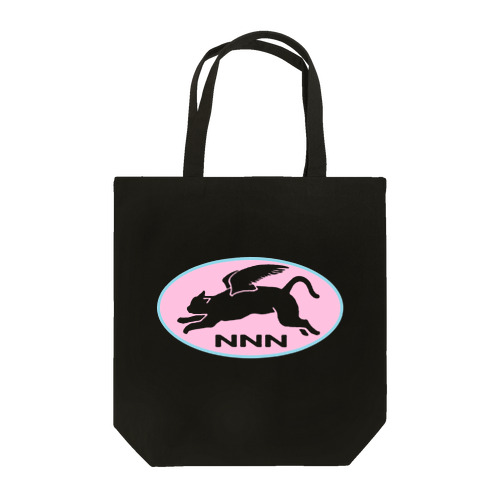 NNN（ねこねこネットワーク）ロゴっぽ。ピンク透明 トートバッグ