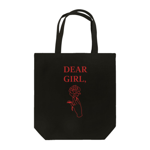 dear girl, red logo Tote Bag