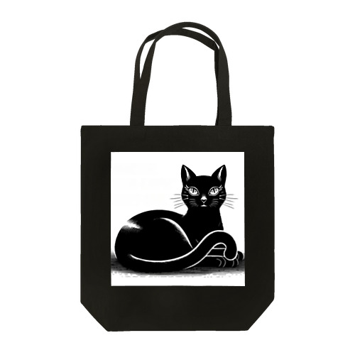 黒猫の誘惑 トートバッグ