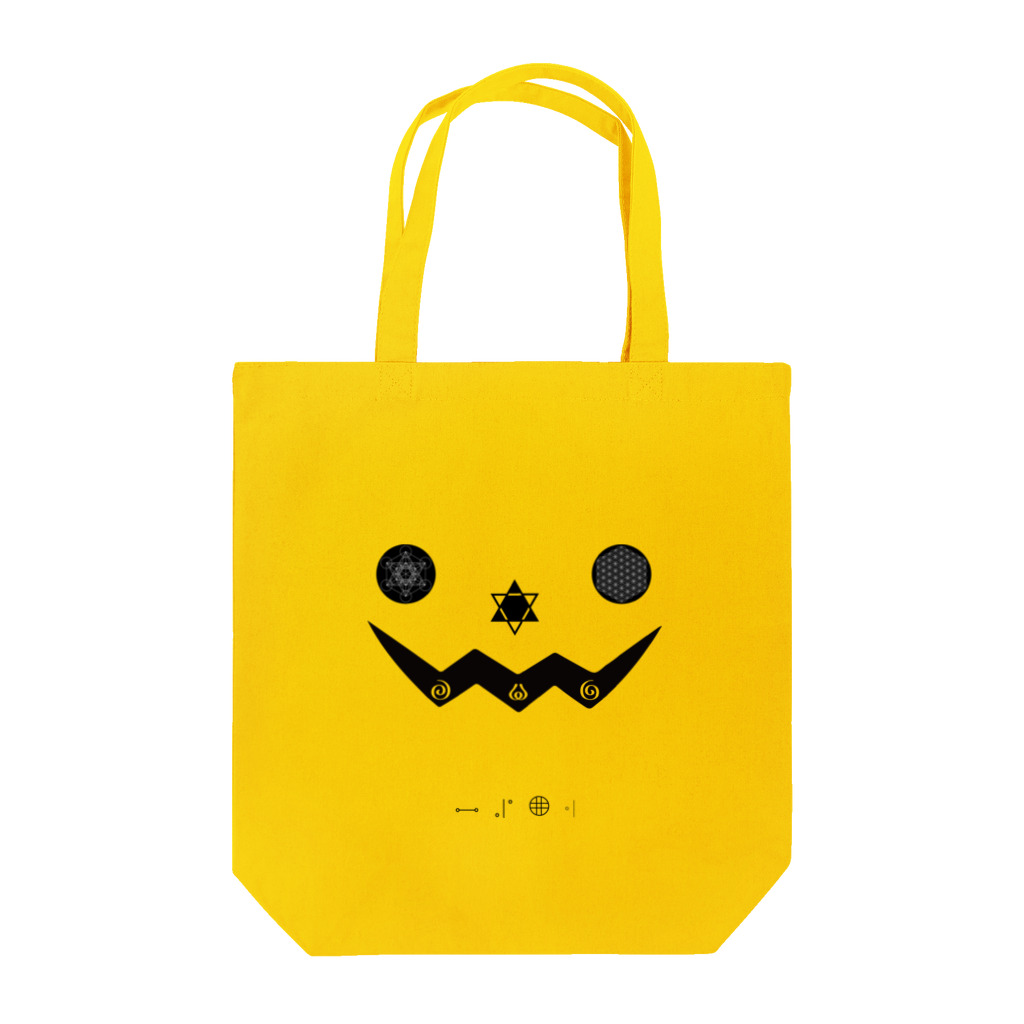 metao dzn【メタヲデザイン】のハロウィンかぼちゃ（とおもいきやスピ） トートバッグ