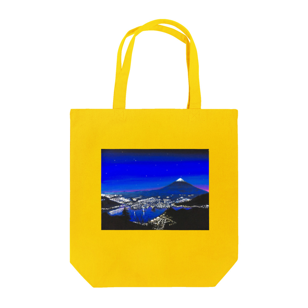 fzeroの富士山と街灯り Tote Bag