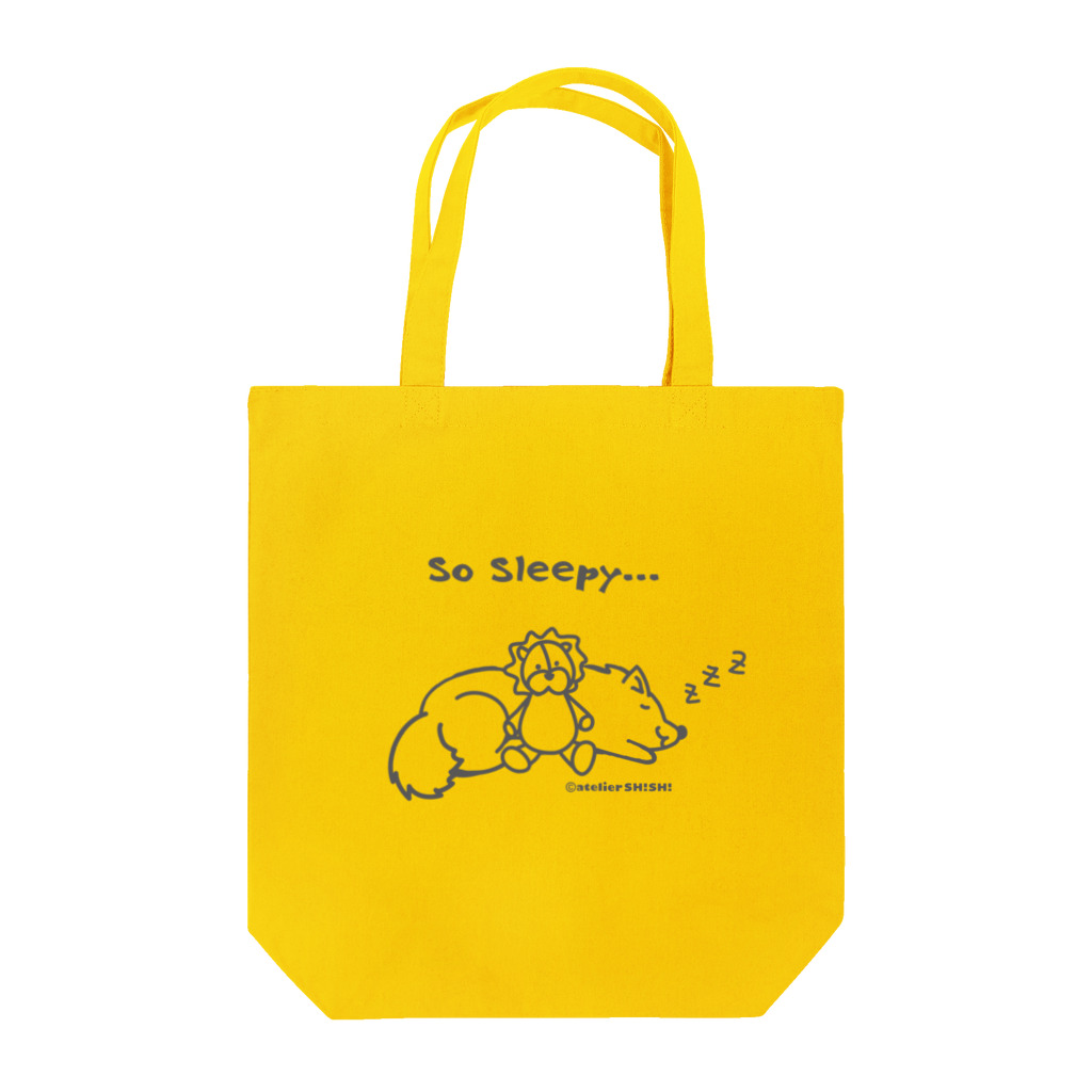アトリエ・シシのSo Sleepy　眠たいワンコ Tote Bag