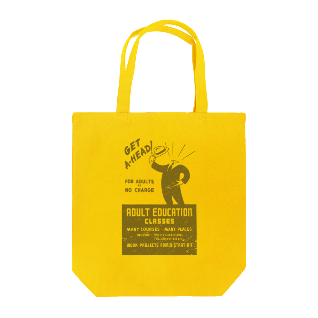 PD selectionのVintage Poster：ヴィンテージ・ポスタートートバッグ（adult education） Tote Bag