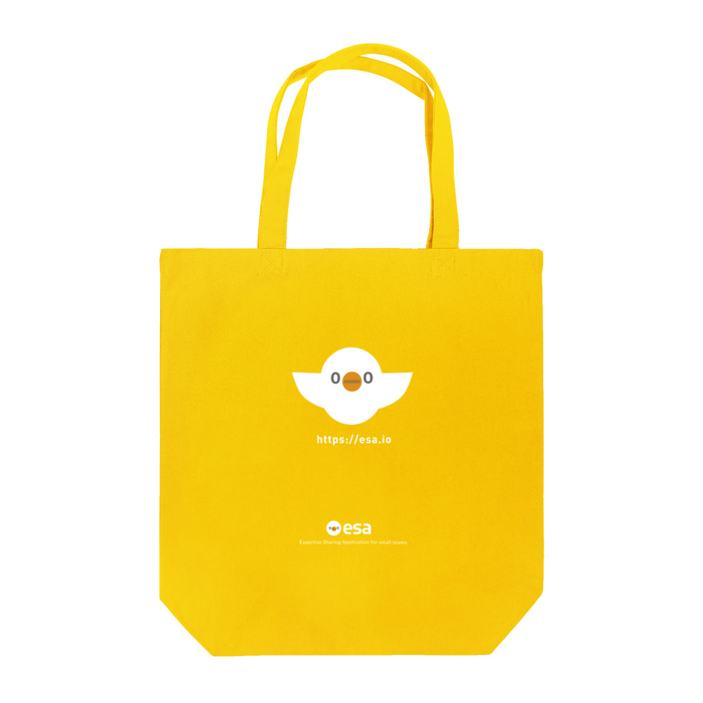 (\( ⁰⊖⁰)/) esaのesa（白抜き） Tote Bag