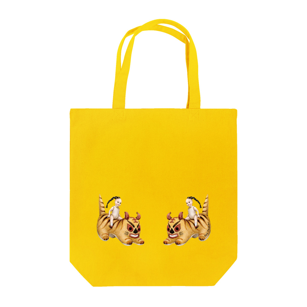 Torii Tsubaki - Shop online [SUZURI店]の虎のおもちゃ Tote Bag