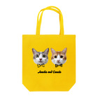 Amelie & Canele with Sora' s ShopのTwins Cats Amelie and Canele Tote Bag
