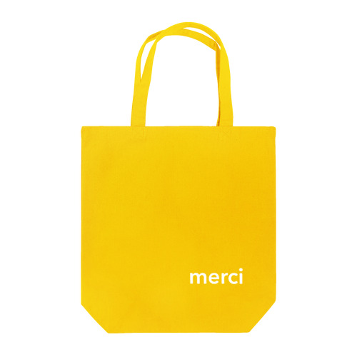 merci standard white logo tote bag Tote Bag