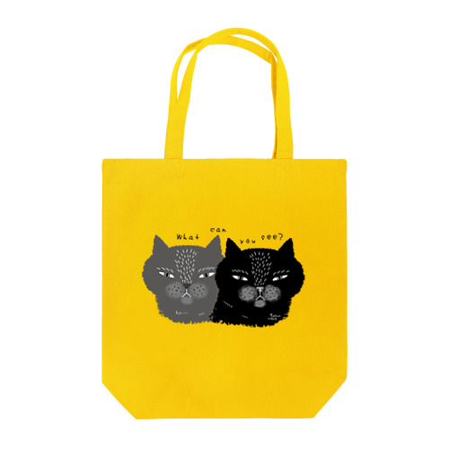 グレー猫と黒猫(カバン) トートバッグ
