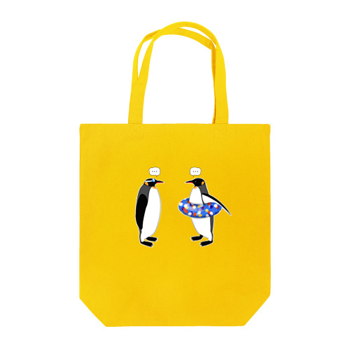 海水浴のペンギン トートバッグ