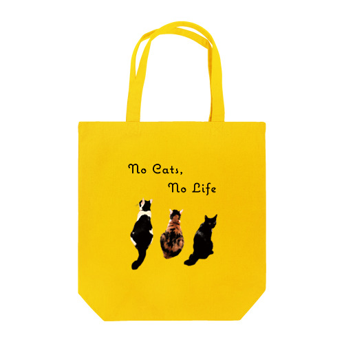 No Cats,No Life（文字黒ver.) Tote Bag