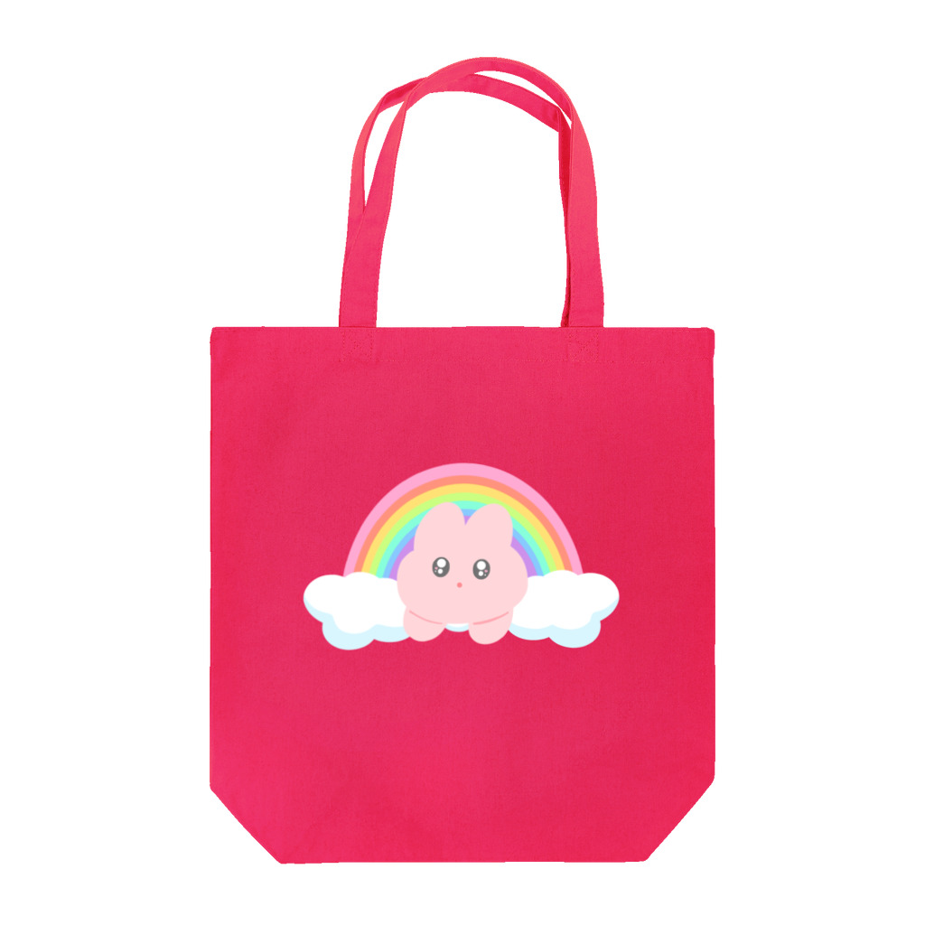 ど～ぶつ大連発のうるうるうさちゃ Tote Bag