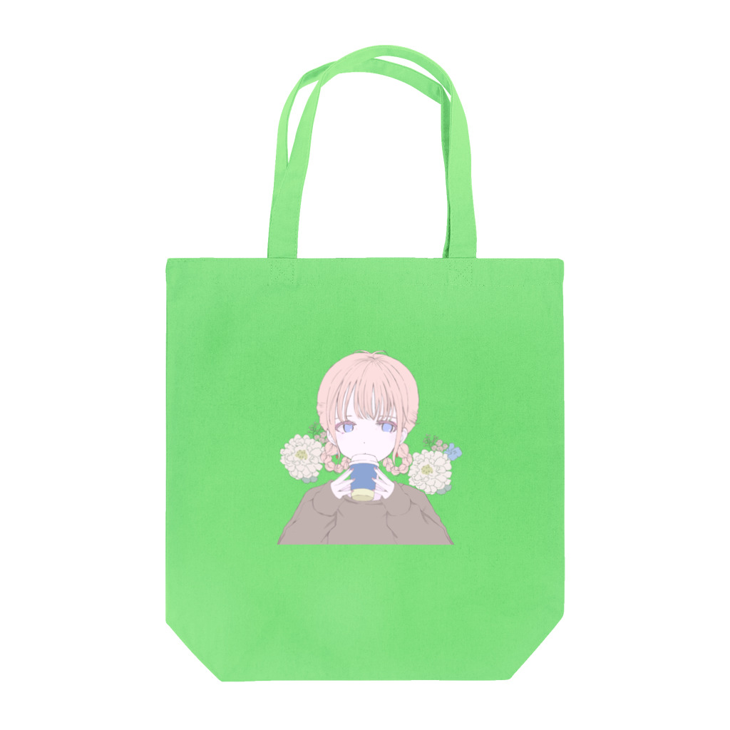 HAPPY MILK MARKETのホッとコーヒーな女子 Tote Bag