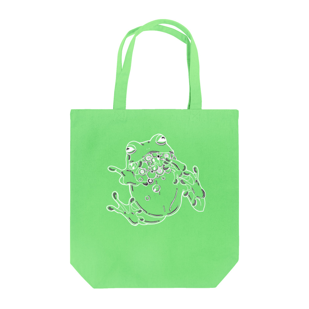 ねんねん虫のゲロゲロ　※黒地用白線画 Tote Bag