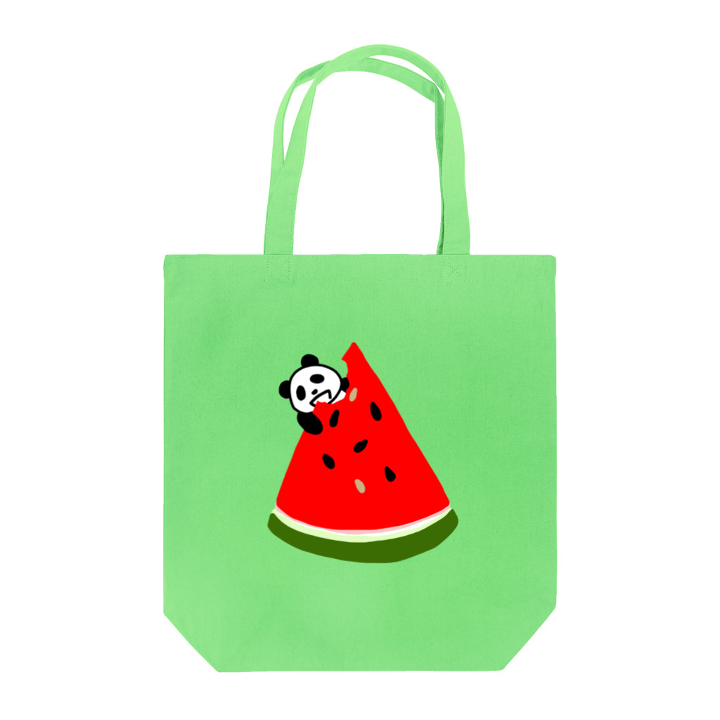 ★Panda Cafe★のスイカ★パンダ Watermelon Panda Tote Bag