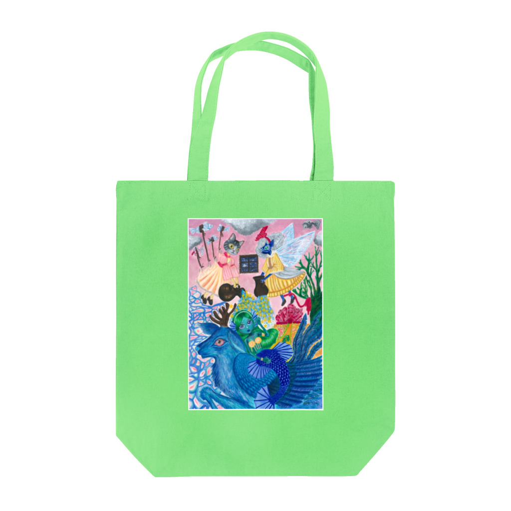 相良つつじの幻獣ペリュントと妖精 Tote Bag