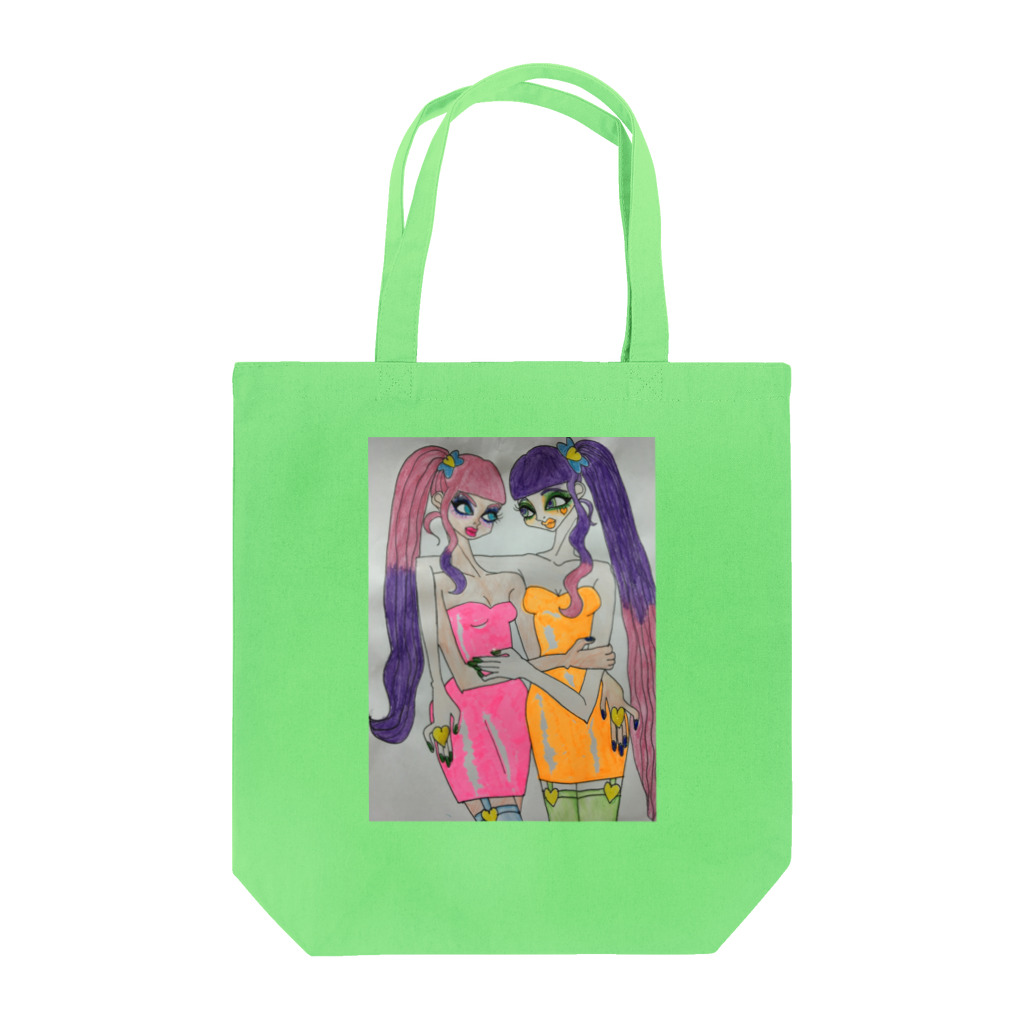 chanchanz handmade with LOVEのneon dressed girls Tote Bag