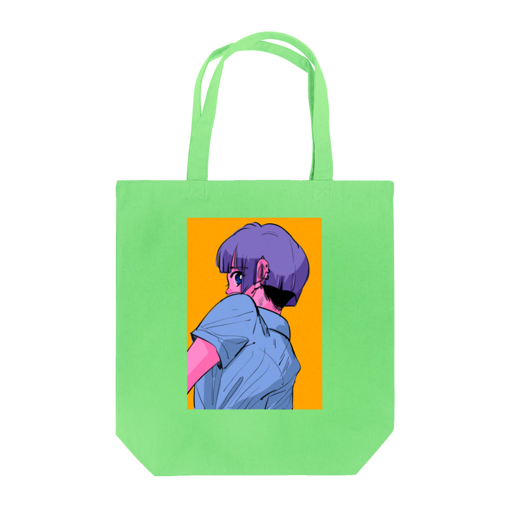 ▽の振り向く少年🌈 Tote Bag