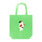 SUIMINグッズのお店のまぐろの握り寿司を自慢げに運ぶねこ Tote Bag