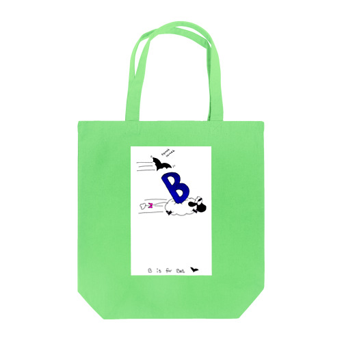 B is for Bat 羊　コウモリ Tote Bag