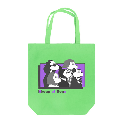 犬の群像（紫） トートバッグ