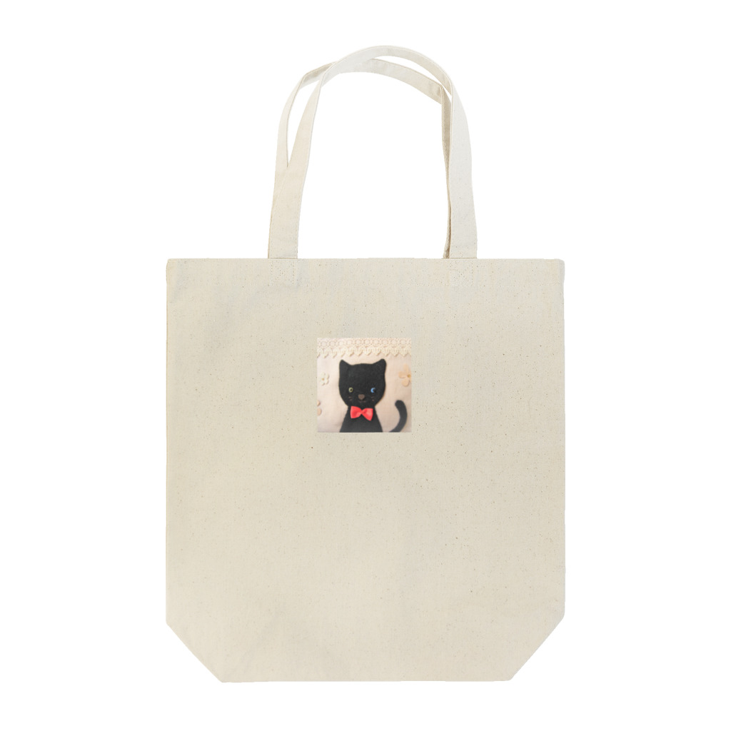 うさぎのしっぽのオッドアイの黒猫 Tote Bag