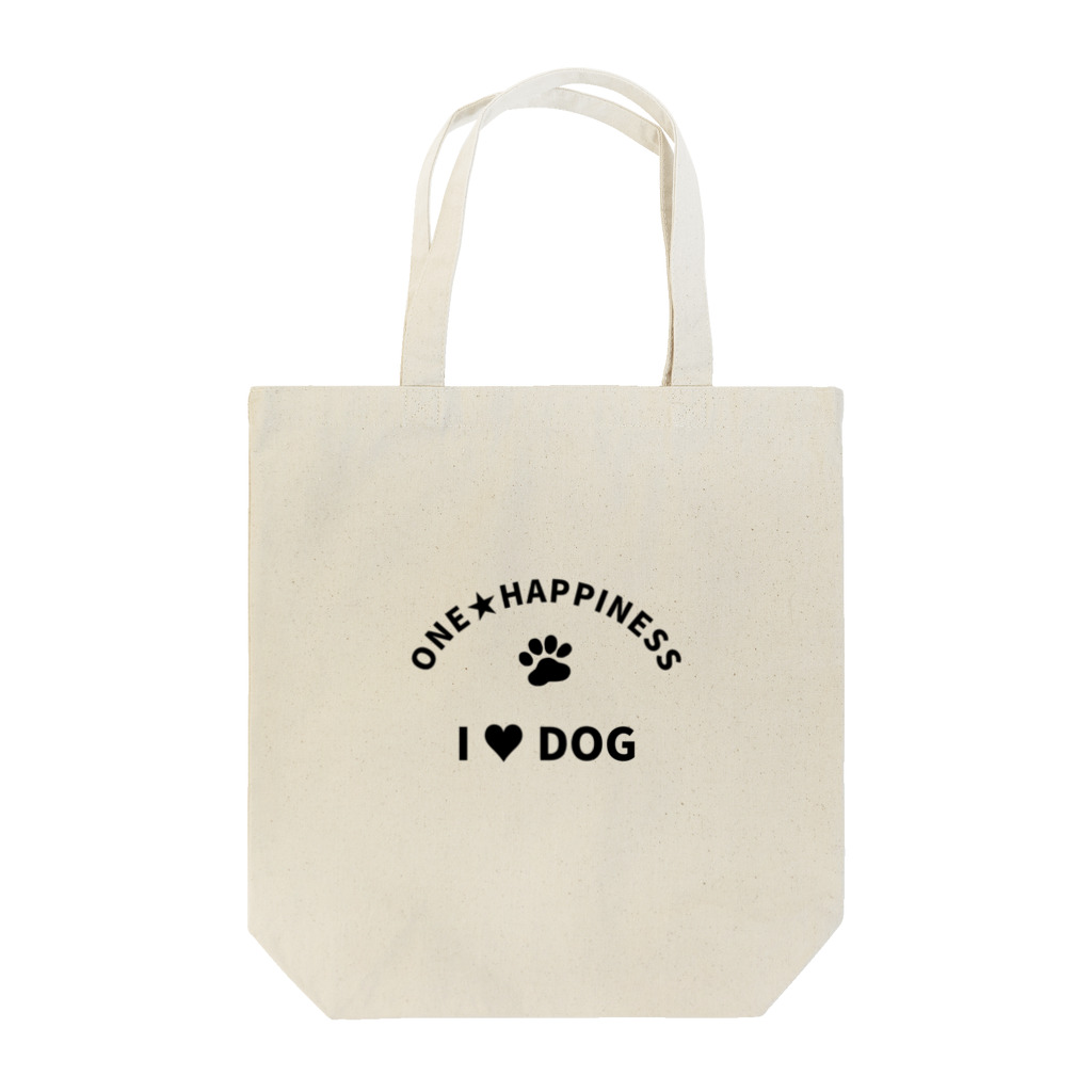 onehappinessのI LOVE DOG　ONEHAPPINESS Tote Bag