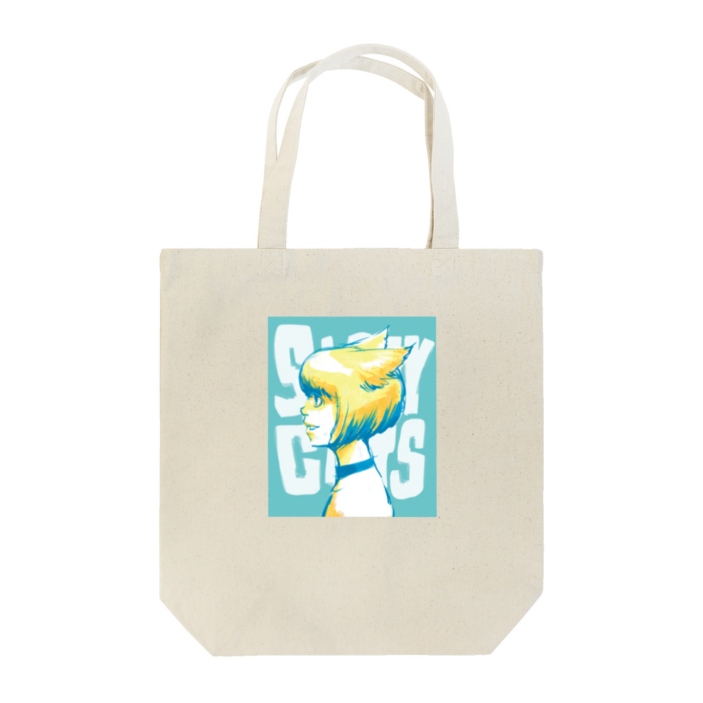 Ginger DesignsのStray Cats Girl Tote Bag
