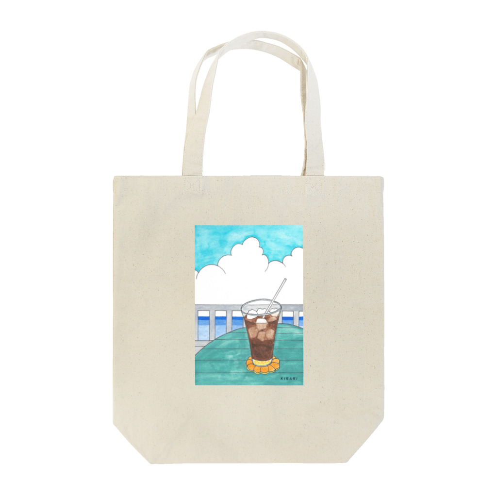 KIRARIの夢色雑貨屋さんの「夏はやっぱりアイスコーヒー♪」 Tote Bag