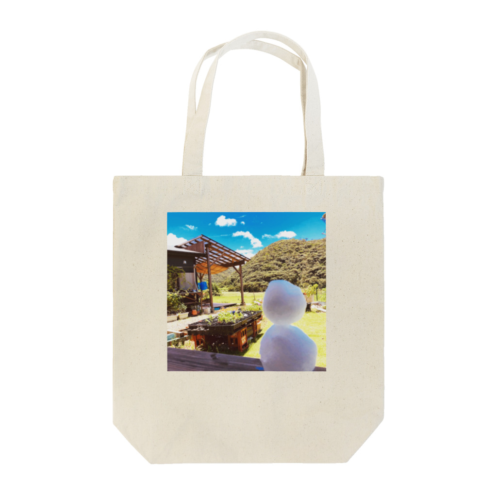 リーフエッヂの夏の雪だるま溶ける Tote Bag