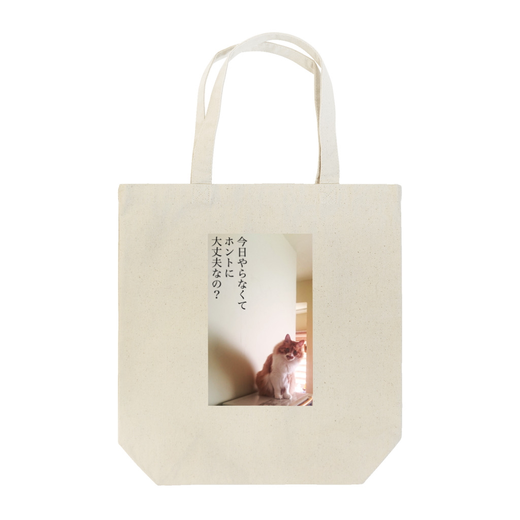 猫沢太陽の今日やらなくてホントに大丈夫なの？ Tote Bag