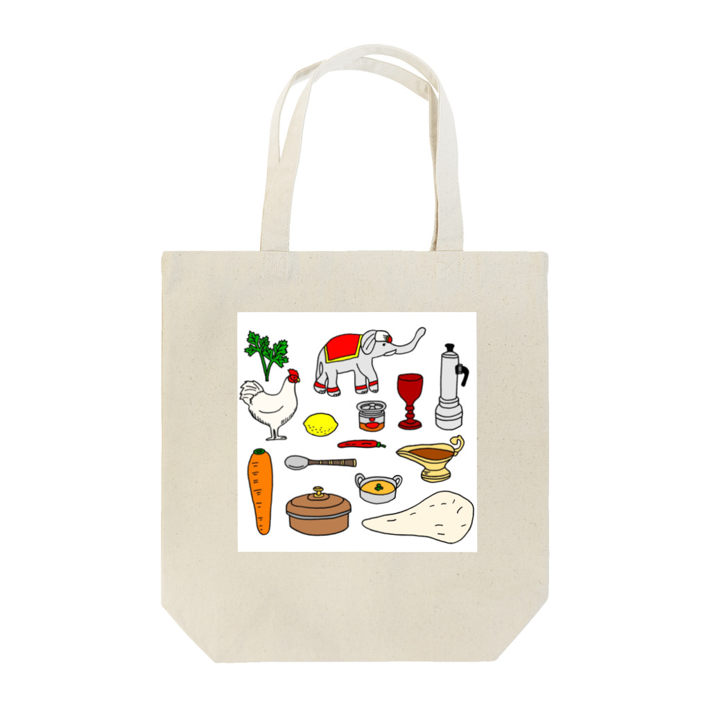 galacticartworksの本場のカレー Tote Bag