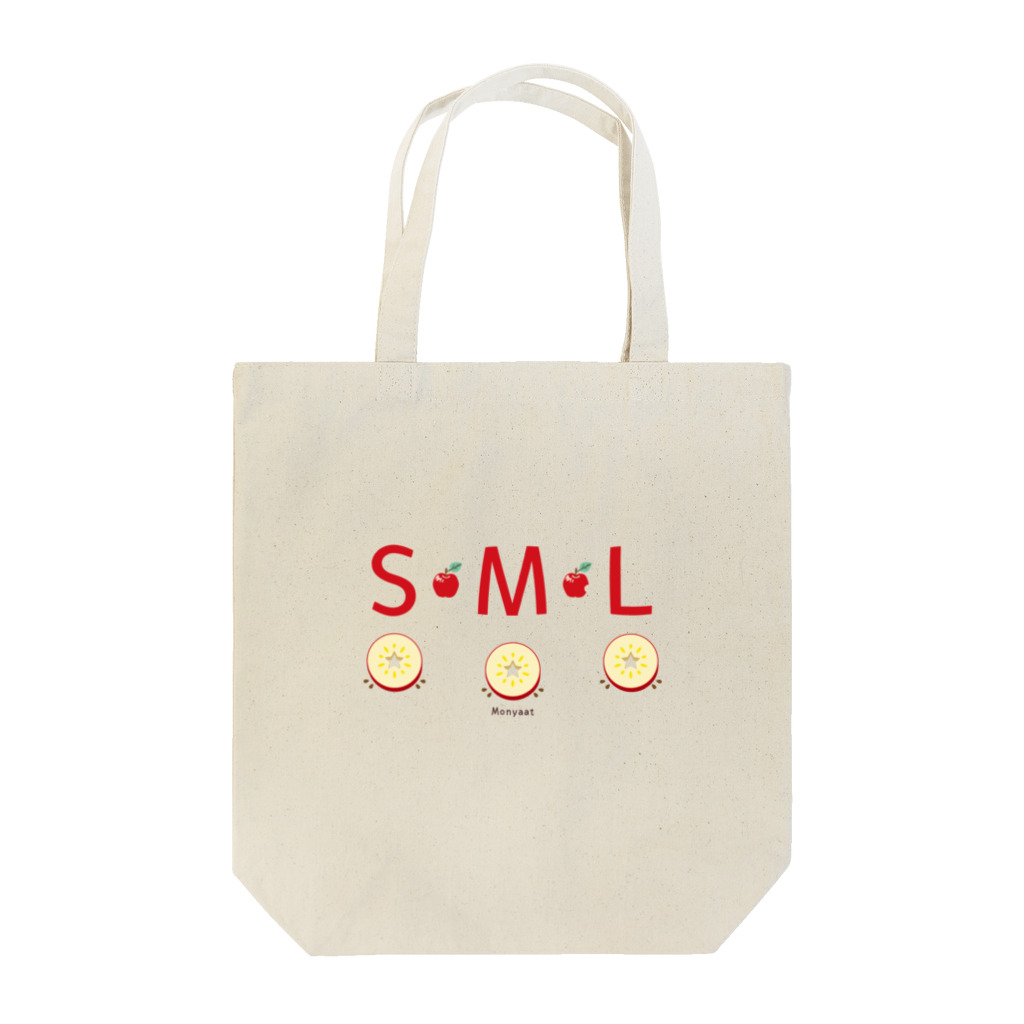イラスト MONYAAT のML002 SMLTシャツのりんごすたぁ*輪切りのリンゴ トートバッグ