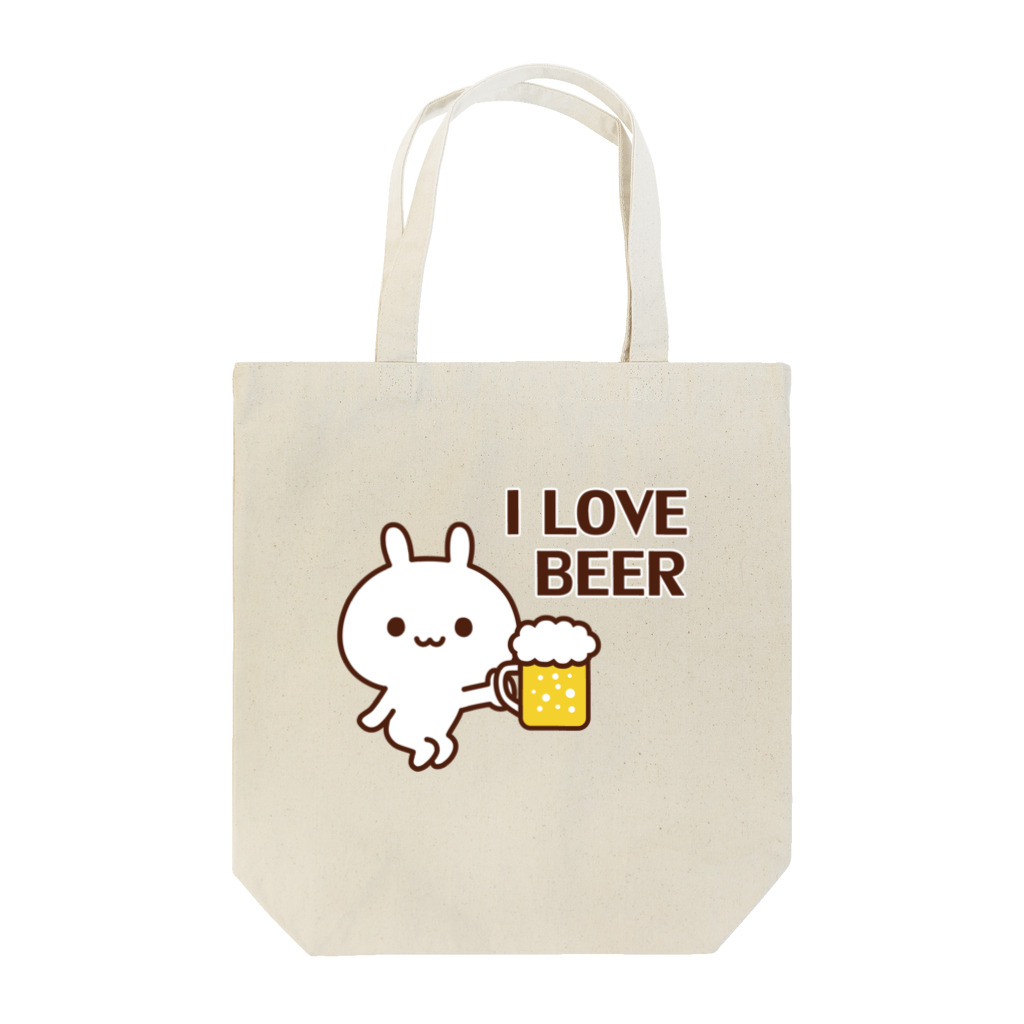 KOHAKUMARUのI LOVE BEER～ウサギとビール～ トートバッグ