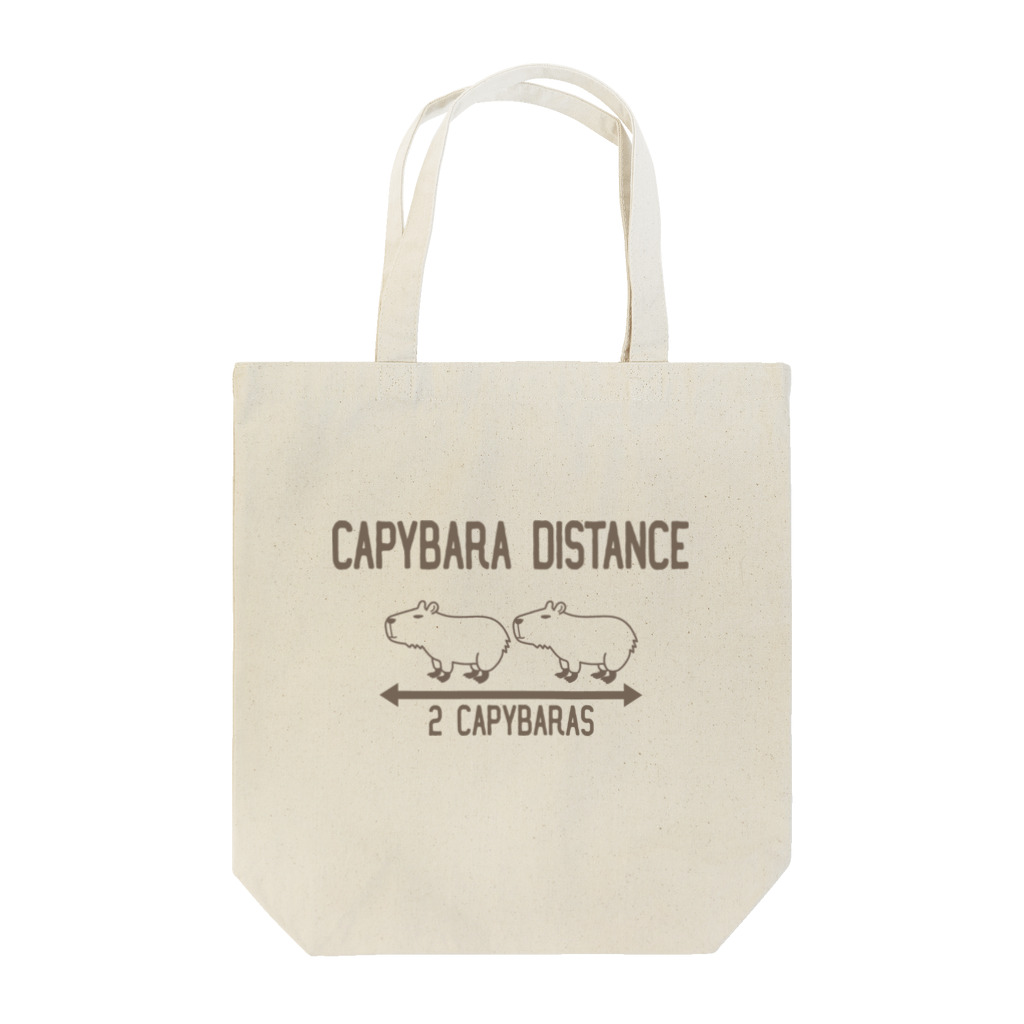 taupeのcapybara distance トートバッグ