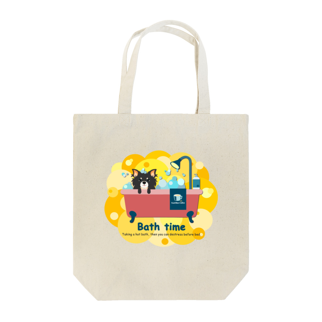 Teal Blue Coffeeのお風呂の時間_bubble Ver.  Tote Bag