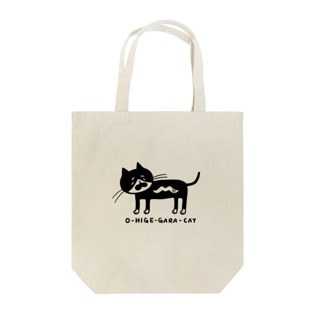 お髭ショップのお髭柄キャット Tote Bag