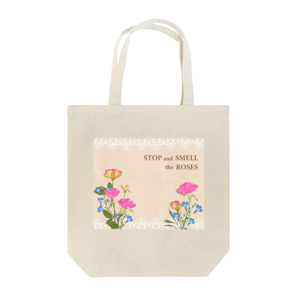 HAGUMIのStop and smell the roses Tote Bag