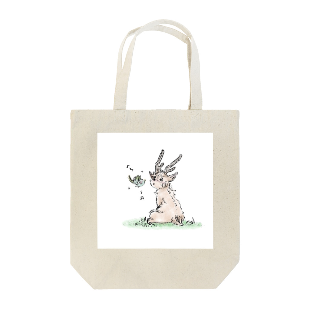 くろねにゃこの小鳥が歌いにくるよ Tote Bag