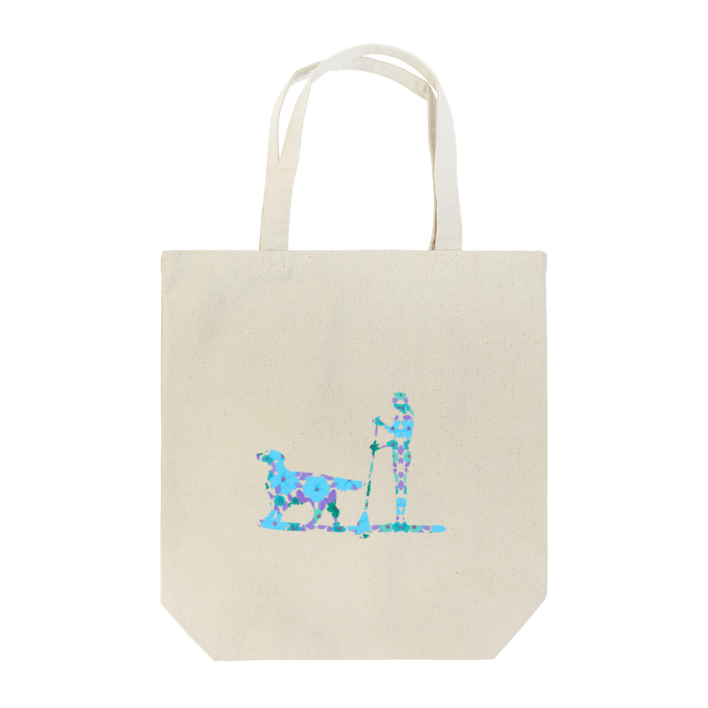 AtelierBoopのSUPdog フラットコーテッドレトリバー　青 Tote Bag