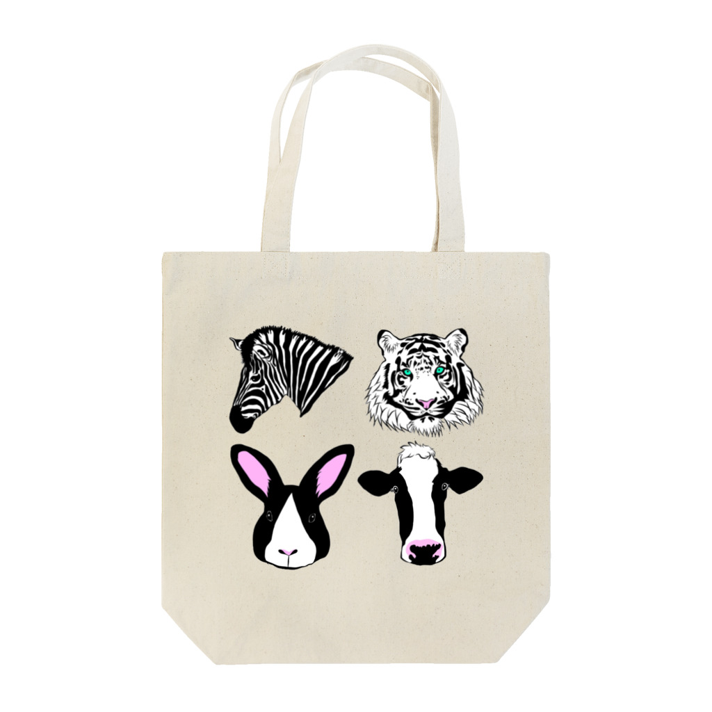 KaNaN〜パンダのモノクロ動物集結 Tote Bag