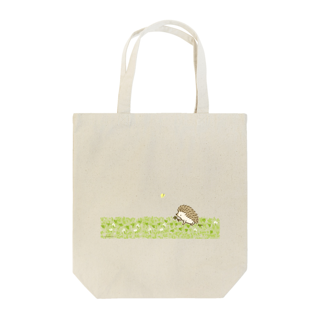 なみはりねずみのシロツメクサとハリネズミ Tote Bag