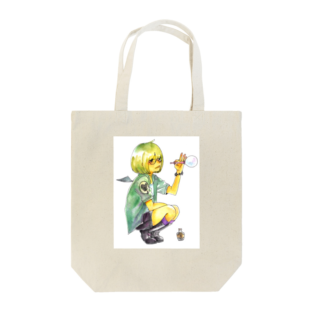 トリ@organ factory.のシャボンちゃん Tote Bag