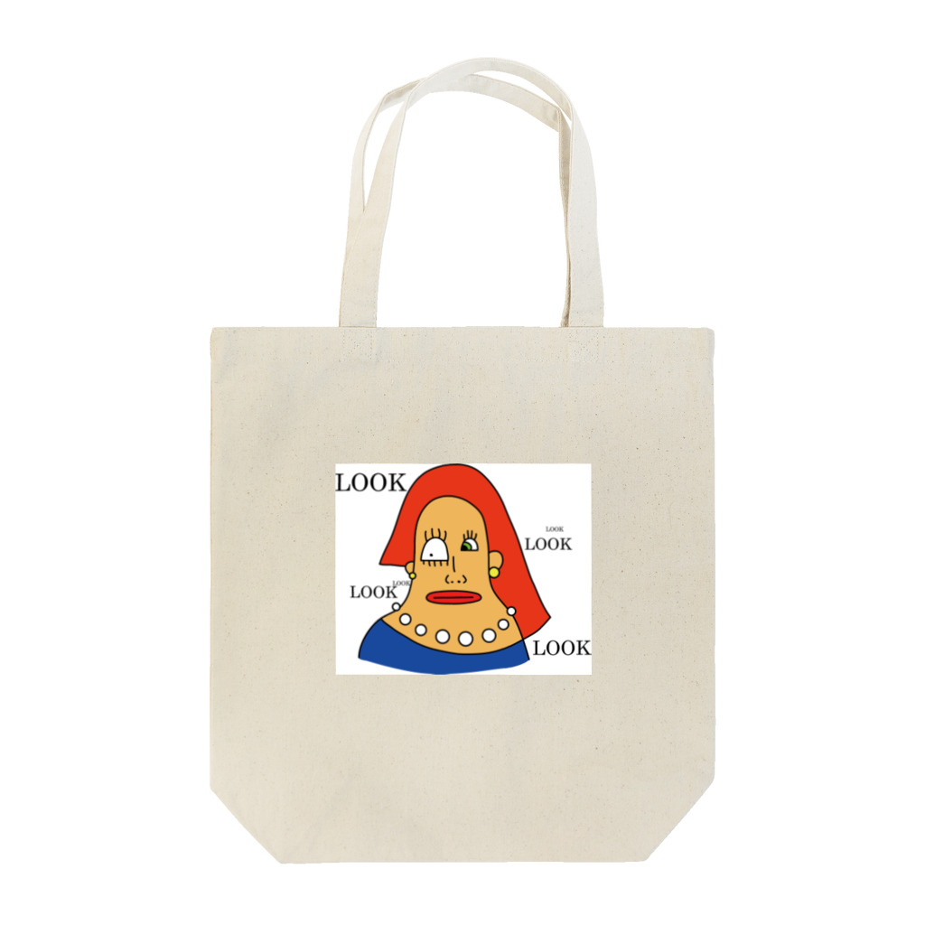 ave_chanのジェリー肖像画文字入り Tote Bag