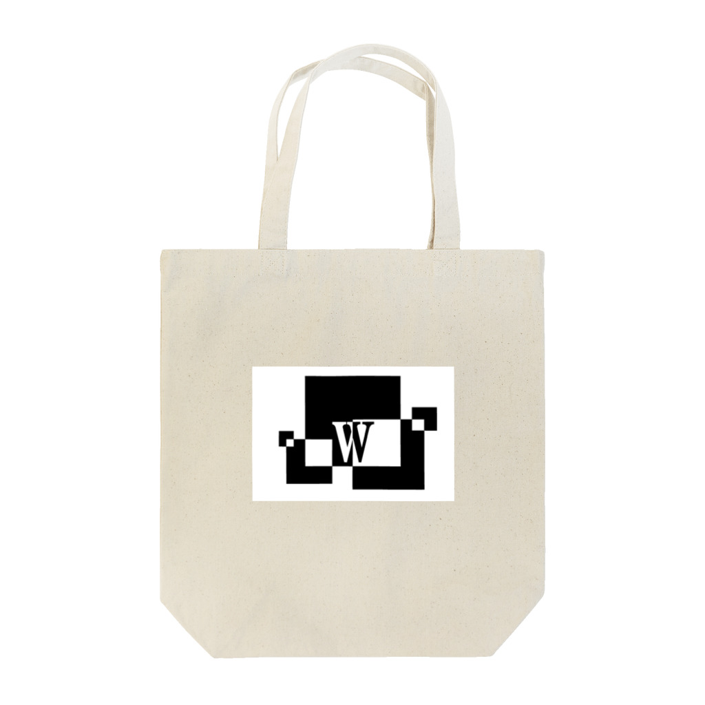 シンプルデザイン：Ｔシャツ・パーカー・スマートフォンケース・トートバッグ・マグカップのシンプルデザインアルファベットW Tote Bag