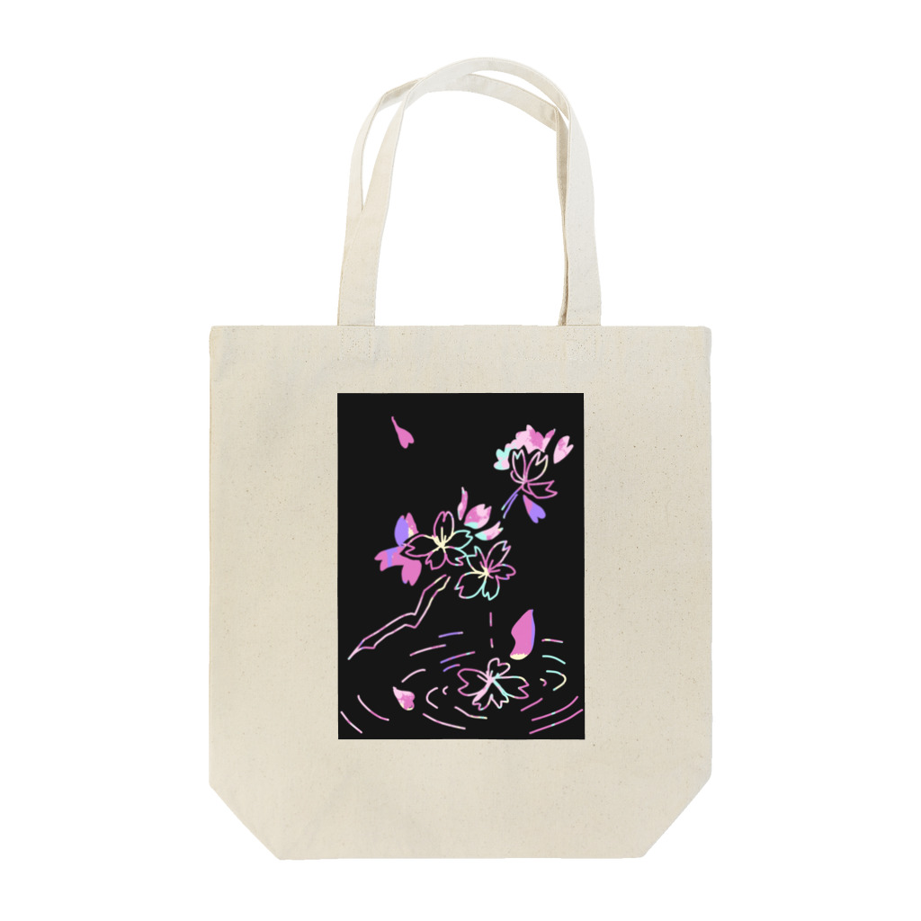 yuka sugita SAKUSHIの桜×スクラッチアート風 Tote Bag