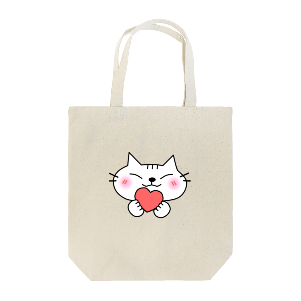 eigoyaのハートと白猫 Tote Bag